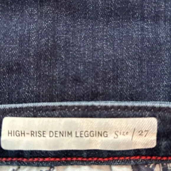 Pilcro and the Letterpress by Anthropology Blue Highrise denim leggings. Size 27 - Picture 6 of 9